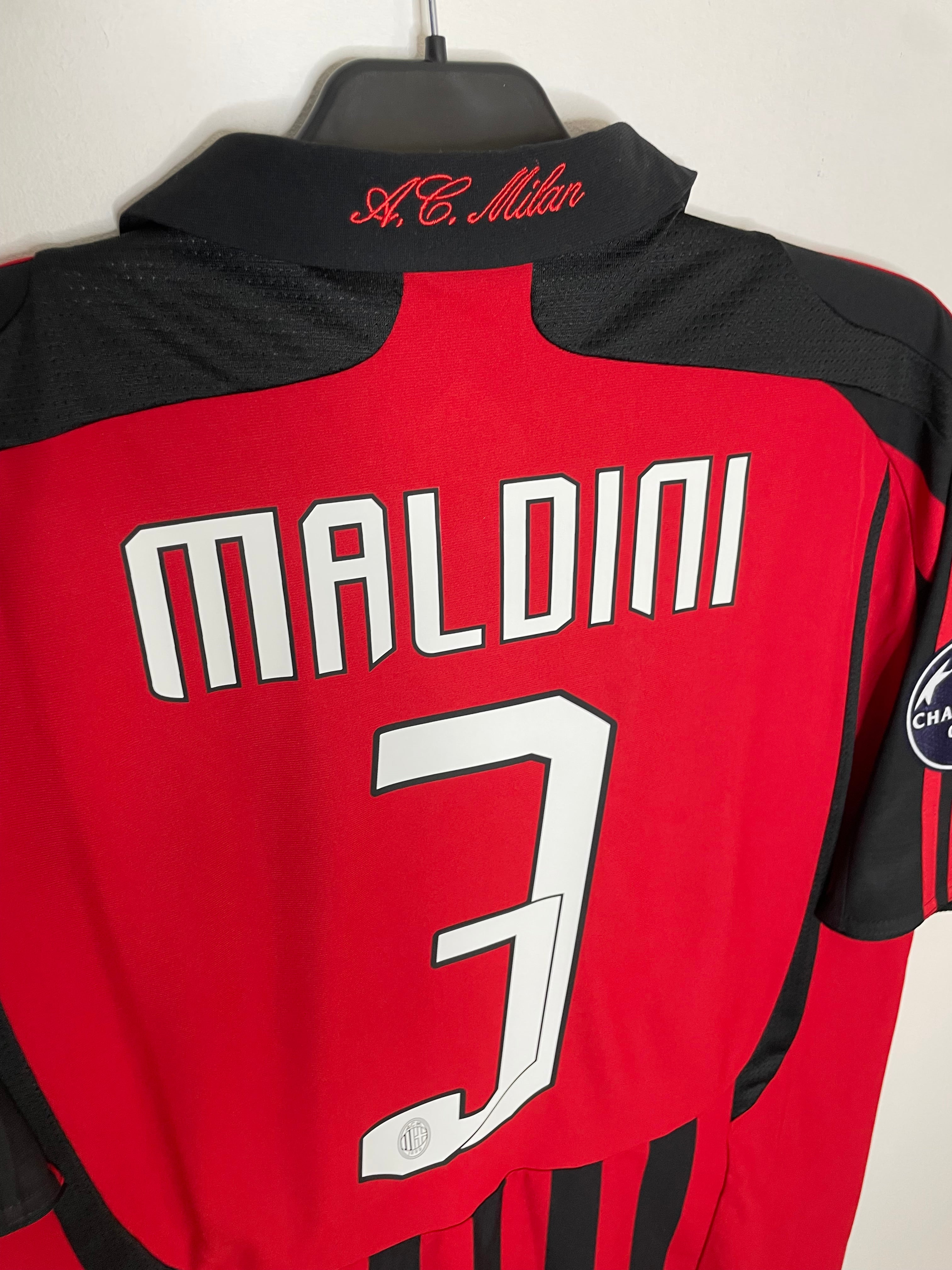 AC Milan 2007-08 UCL Hemmatröja Maldini #3 Large