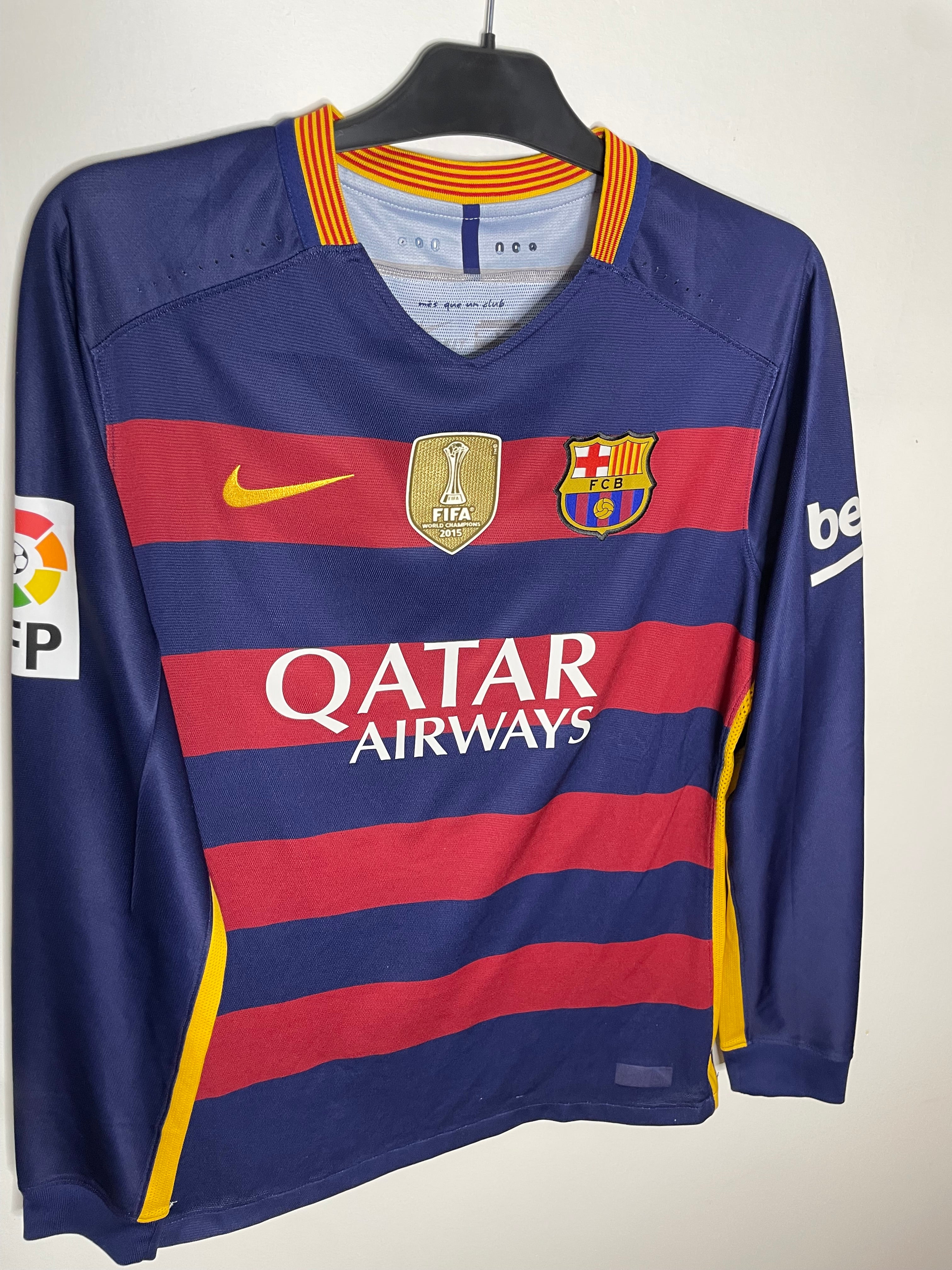 FC Barcelona 2015-16 PLAYER VERSION Långärmad Hemmatröja Messi #10 Large