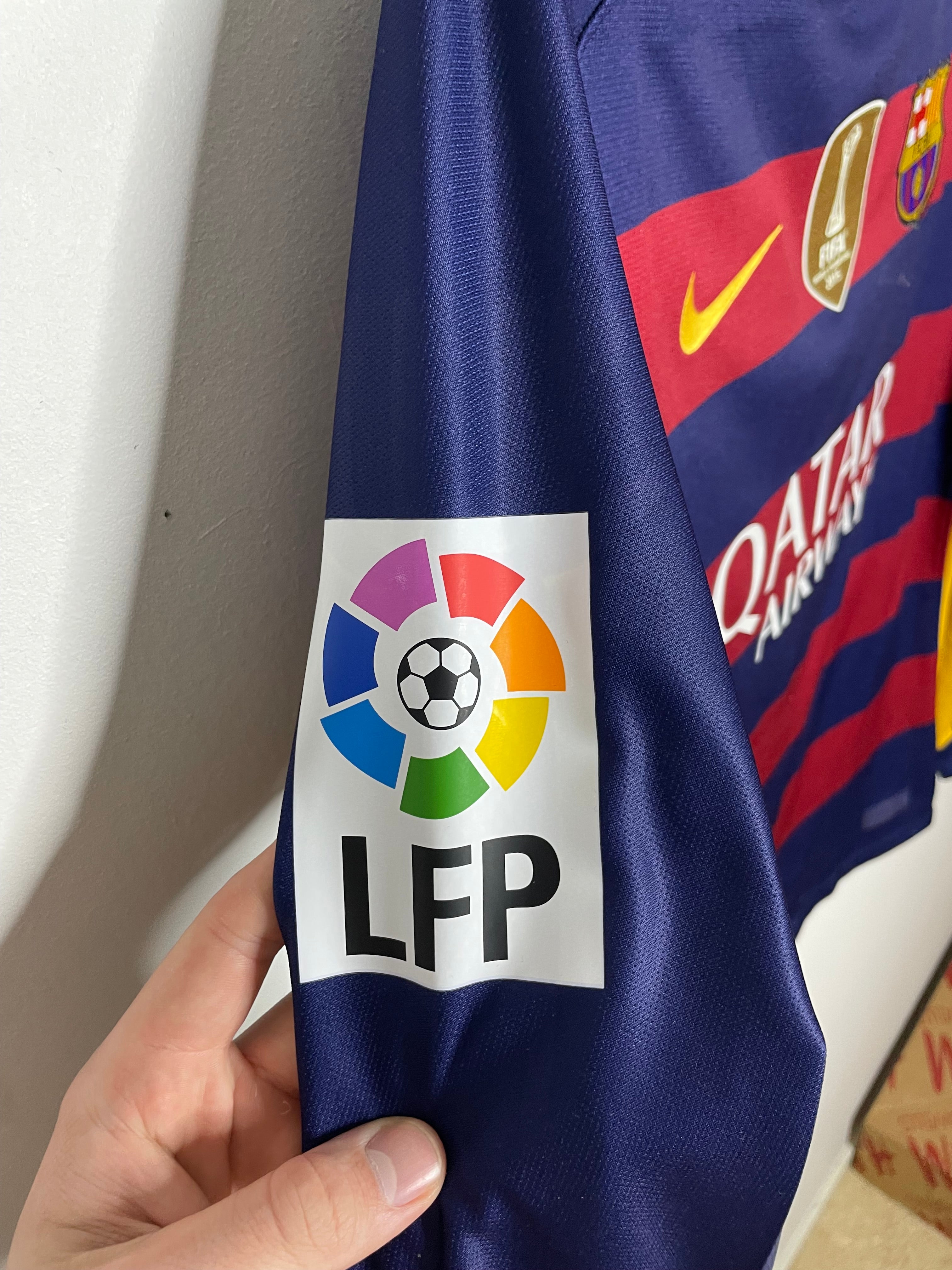 FC Barcelona 2015-16 PLAYER VERSION Långärmad Hemmatröja Messi #10 Large