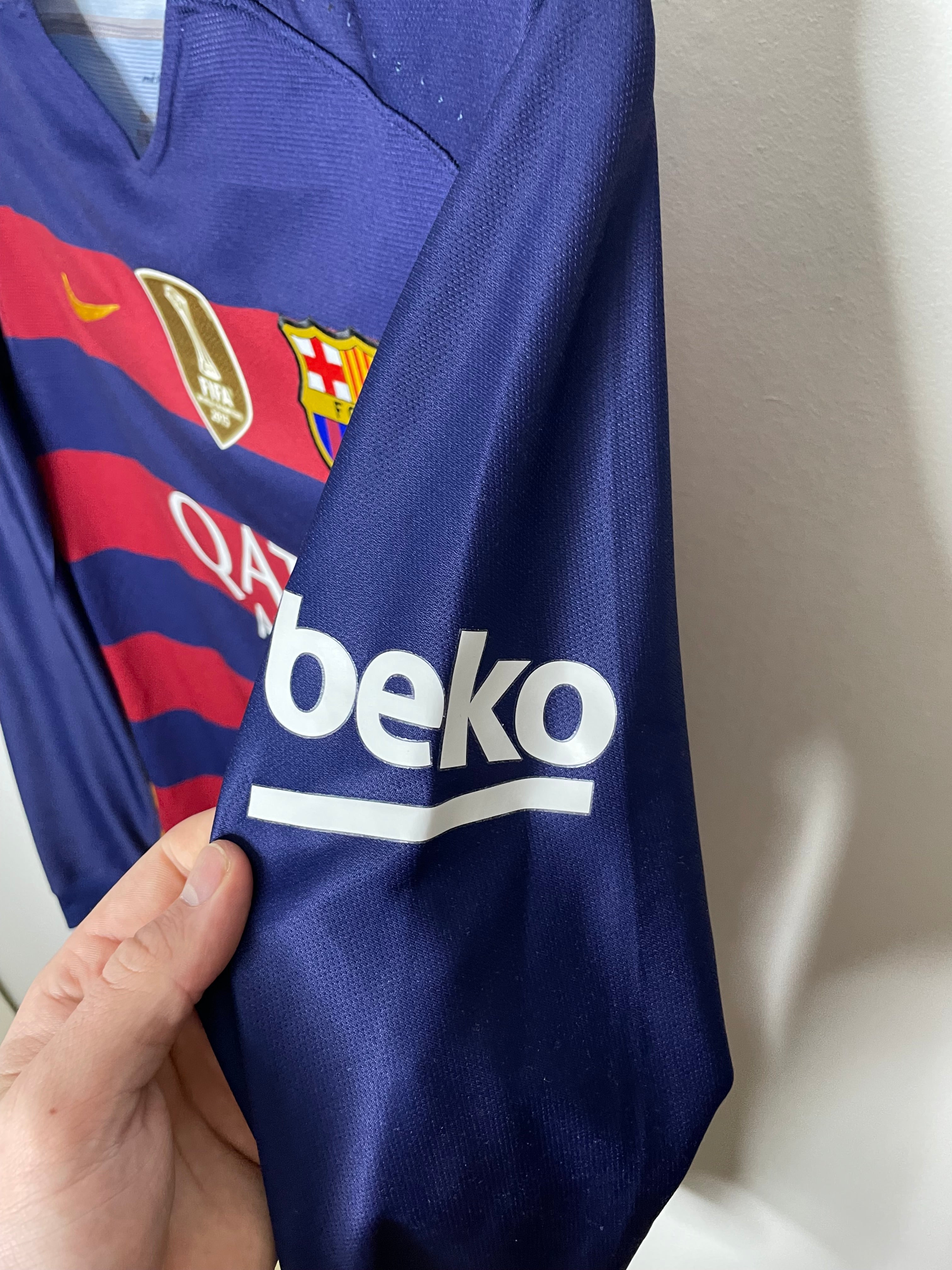 FC Barcelona 2015-16 PLAYER VERSION Långärmad Hemmatröja Messi #10 Large