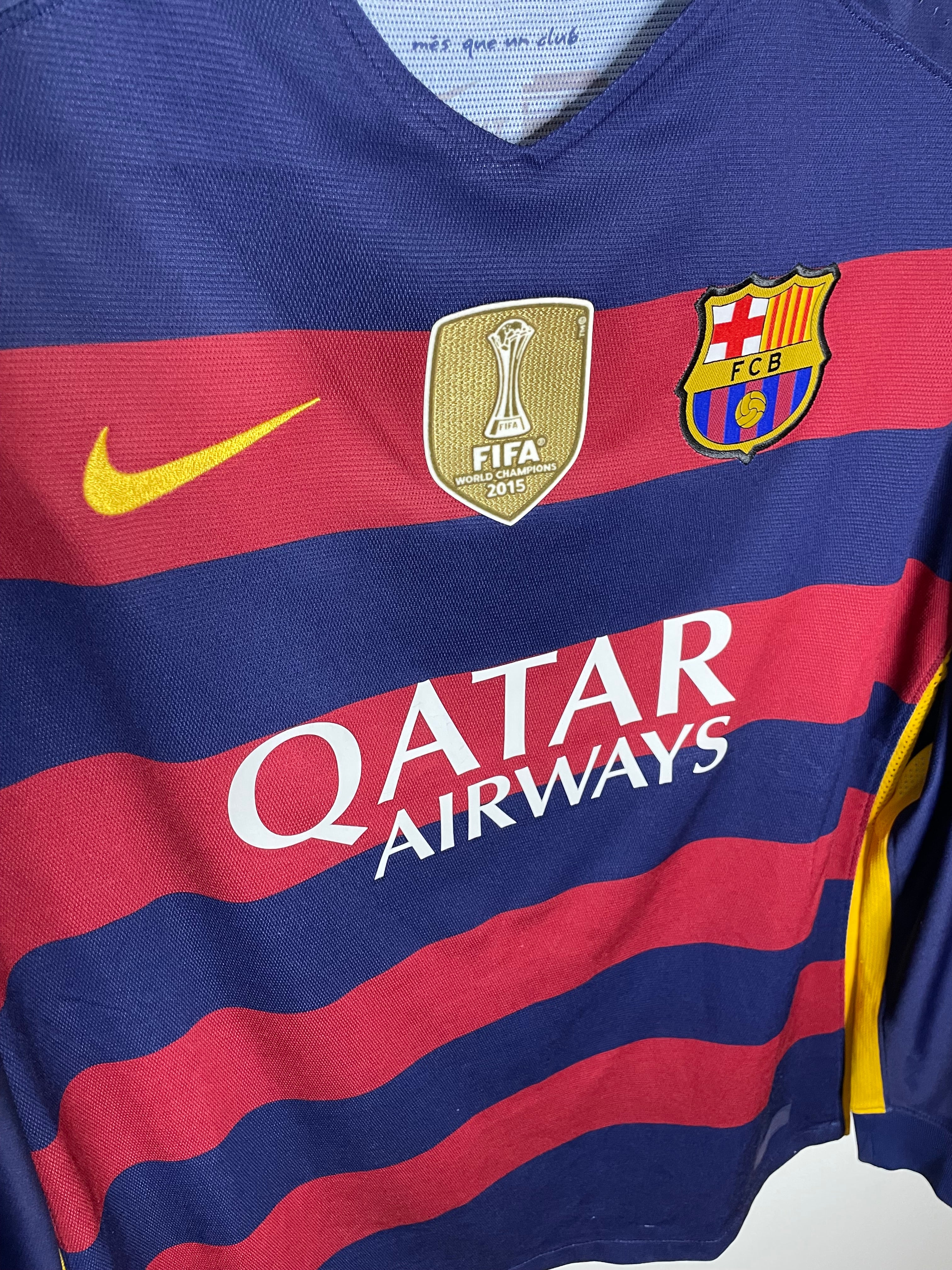 FC Barcelona 2015-16 PLAYER VERSION Långärmad Hemmatröja Messi #10 Large