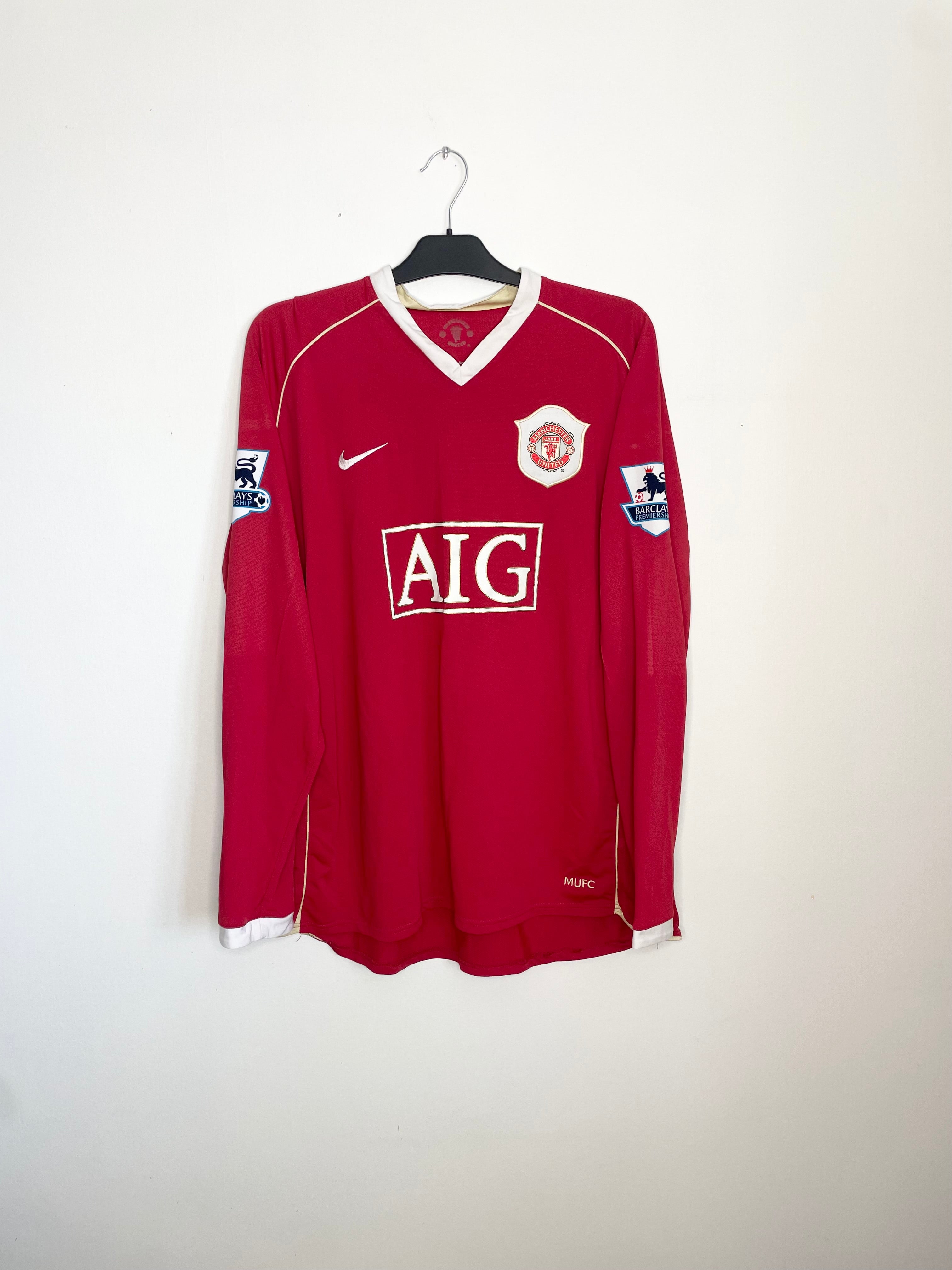 Manchester United 2006-07 Hemmatröja Ronaldo Långärmad #7 XXL
