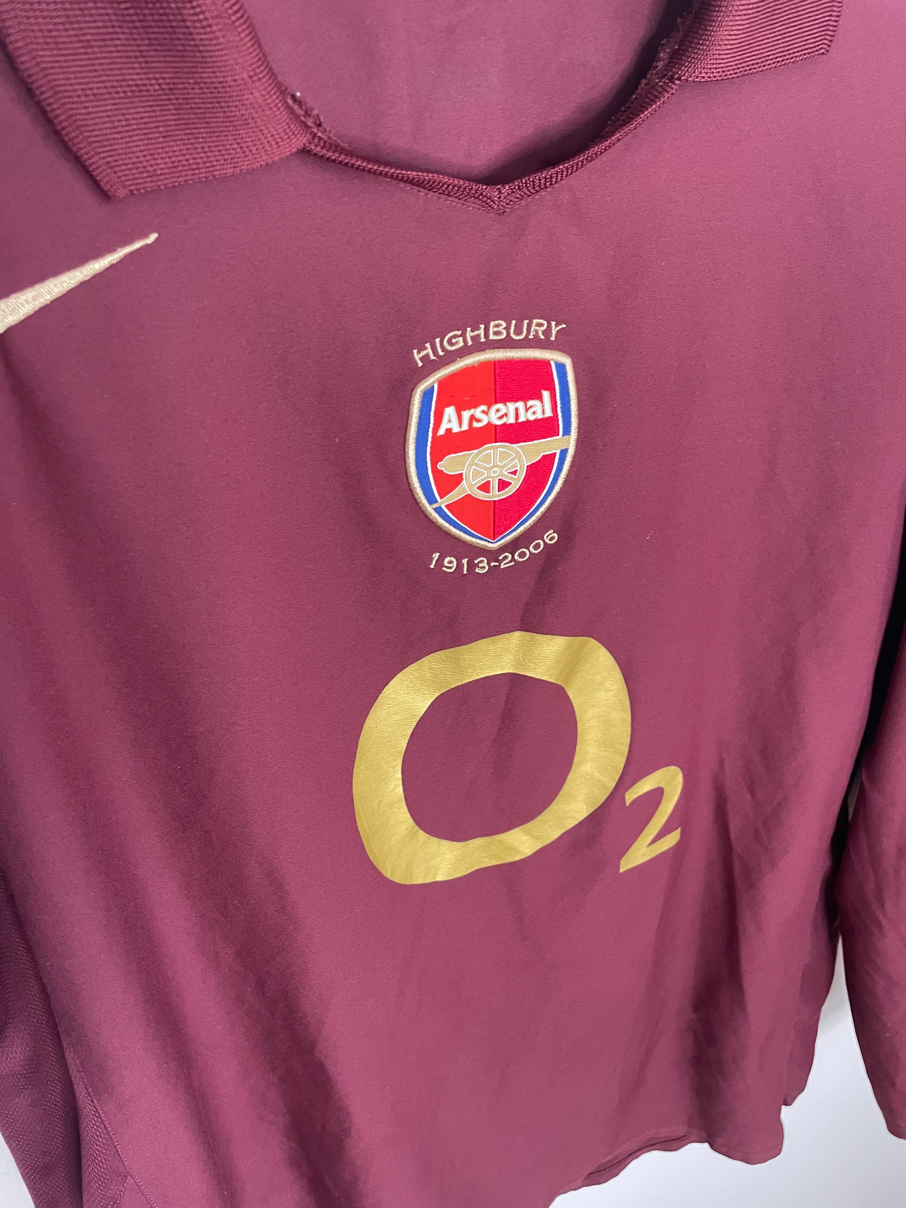 Arsenal 2005-06 Hemmatröja Långärmad Henry #14 XL