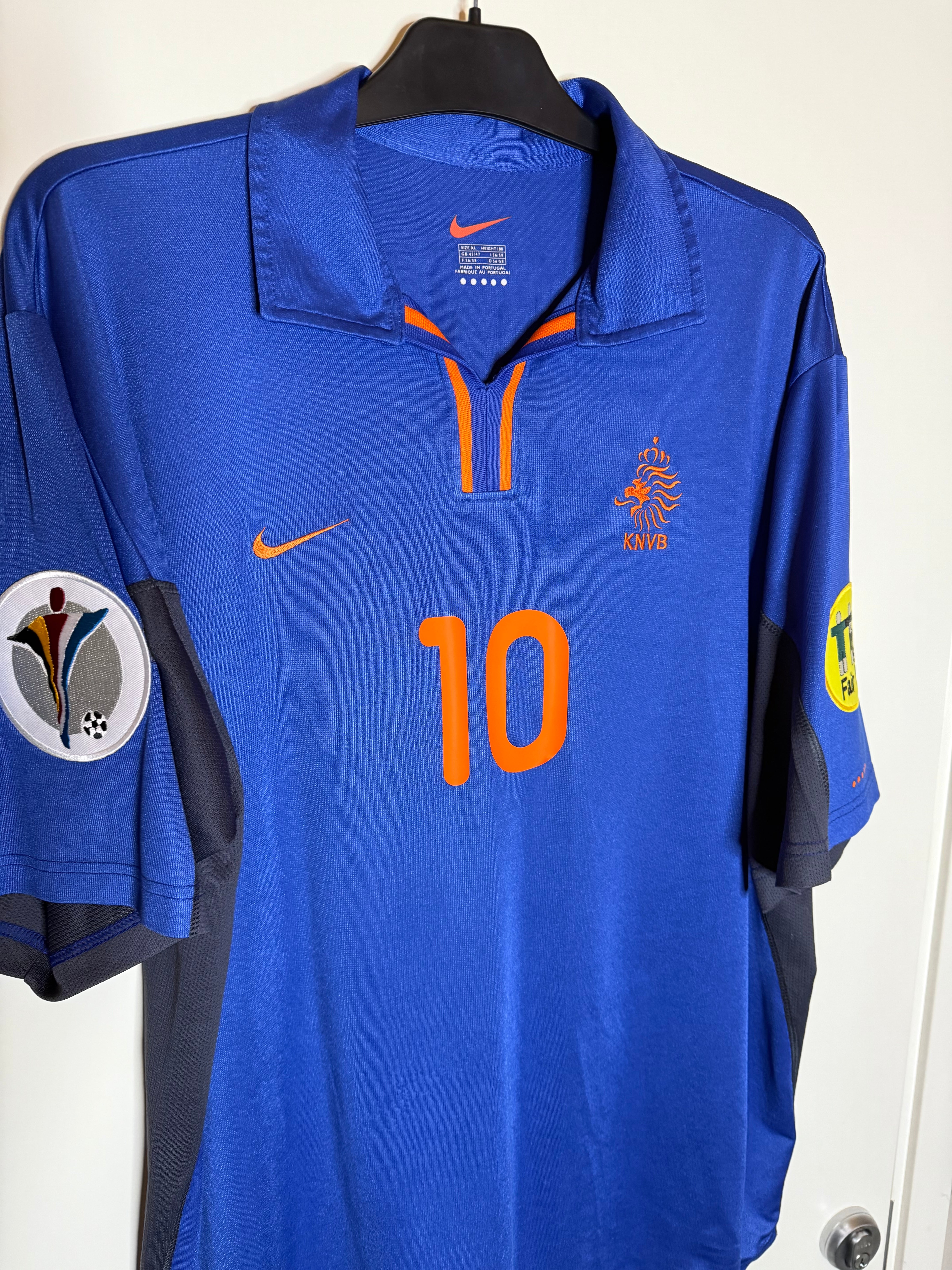 Nederländerna EURO 2000 Bortatröja Bergkamp #10 XL