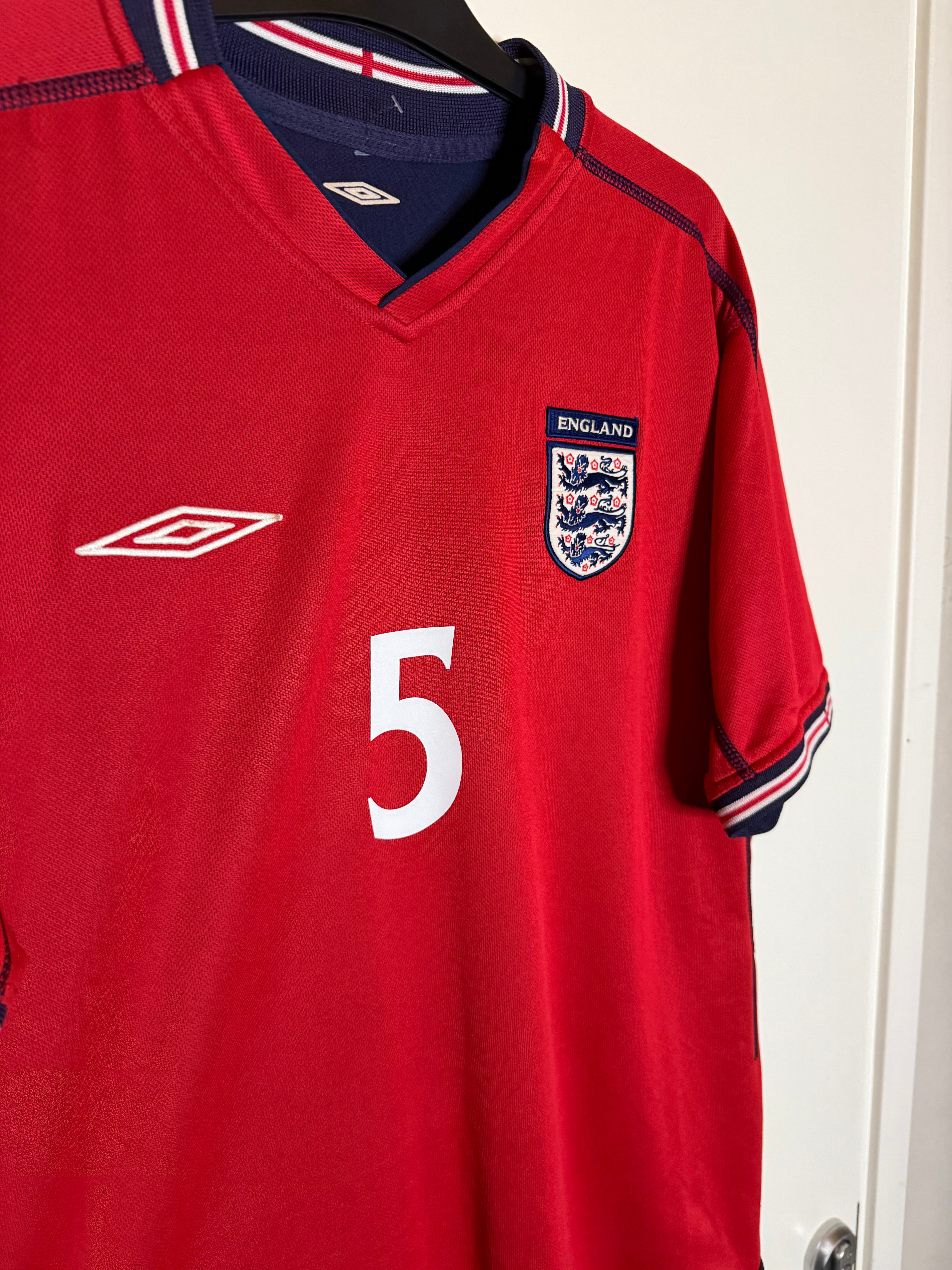 England 2002 Bortatröja Ferdinand #5 Medium