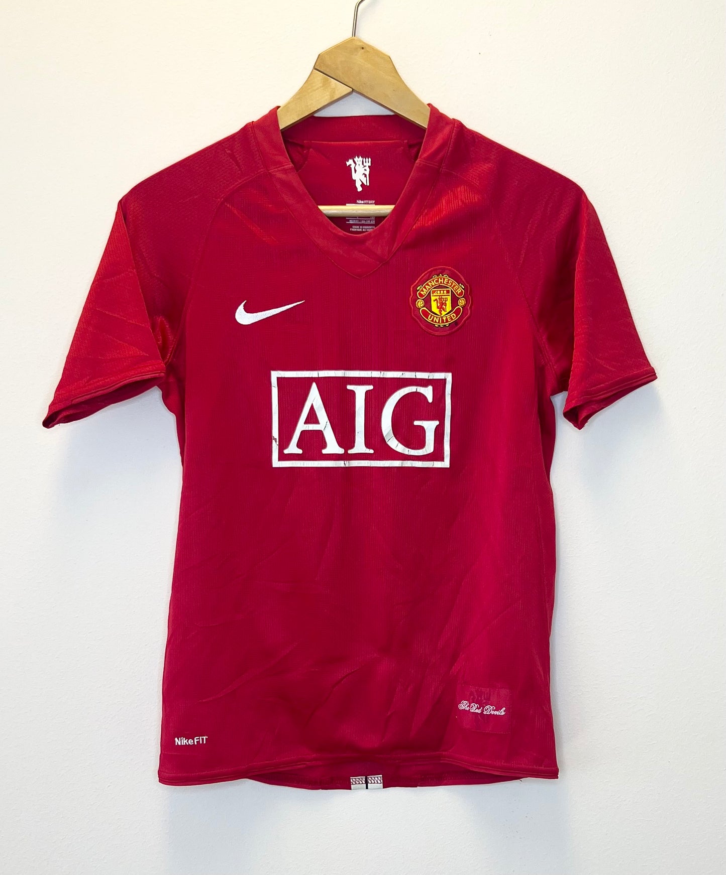 Manchester United 2007-09 Youth Home Shirt Size 150-160cm